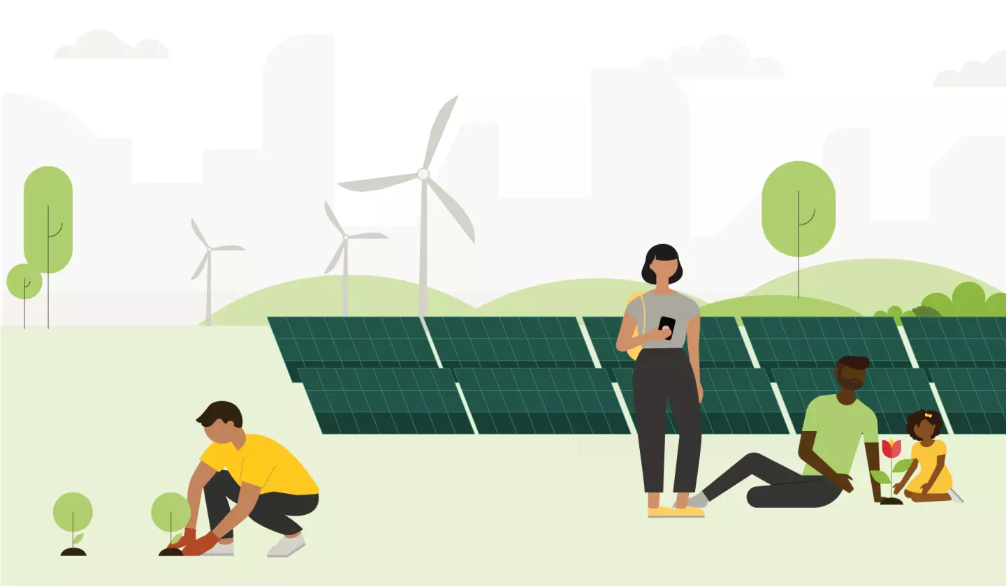 solar footprint illustration